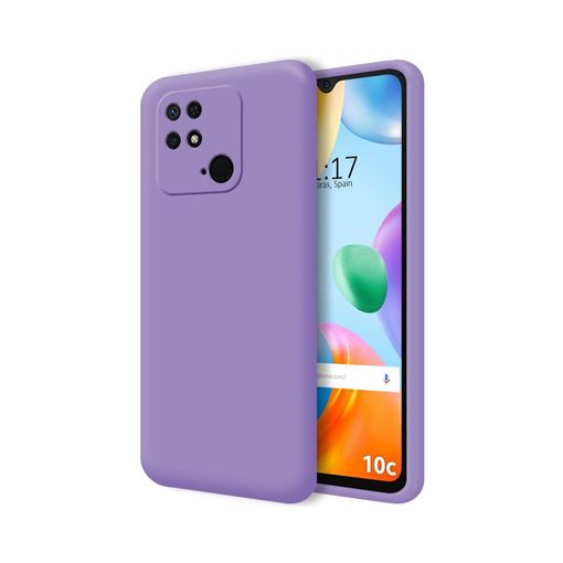 Funda de silicona para teléfono compatible con Xiaomi Redmi 10C, ultra  delgada, a prueba de golpes, funda protectora de silicona líquida con forro  de