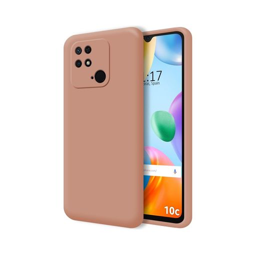 Funda de silicona para teléfono compatible con Xiaomi Redmi 10C, ultra  delgada, a prueba de golpes, funda protectora de silicona líquida con forro  de