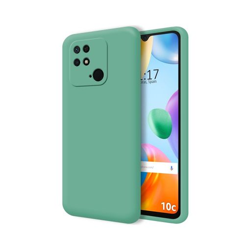 Funda compatible con Redmi 10C con purpurina verde transparente, funda para  teléfono Xiaomi Redmi 10C, funda de silicona transparente de TPU suave
