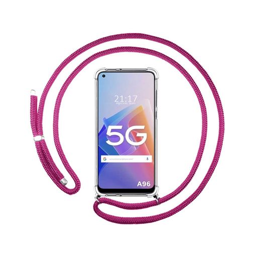 Funda Carcasa Colgante Transparente Anti-shock Cordon Rosa Oppo Reno 6 Pro ( 5g) con Ofertas en Carrefour