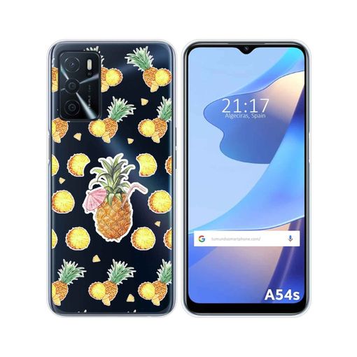 Funda Silicona Transparente Para Oppo A54s Diseño Hojas Dibujos con Ofertas  en Carrefour