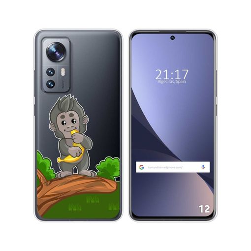 Funda Silicona Transparente para Xiaomi Redmi 12 5G diseño Mono Dibujos