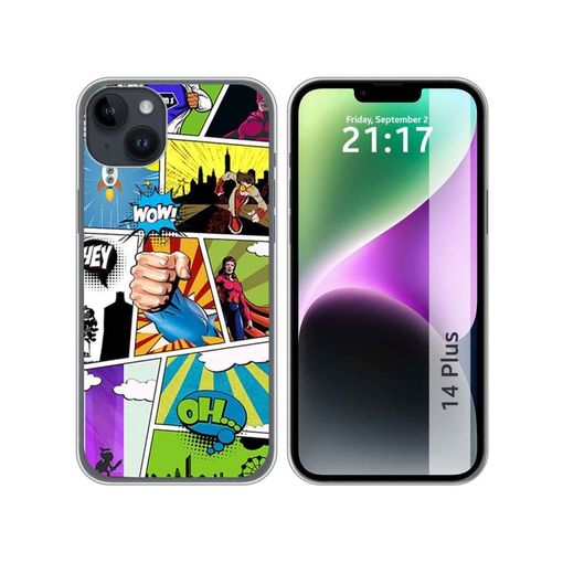 Funda Silicona Compatible Con Iphone 14 Plus (6.7) Diseño Creativity  Dibujos con Ofertas en Carrefour