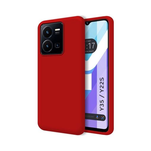 Vivo Y35 / Y22s Funda Silicona Líquida Roja dibujo Mujer Escalada