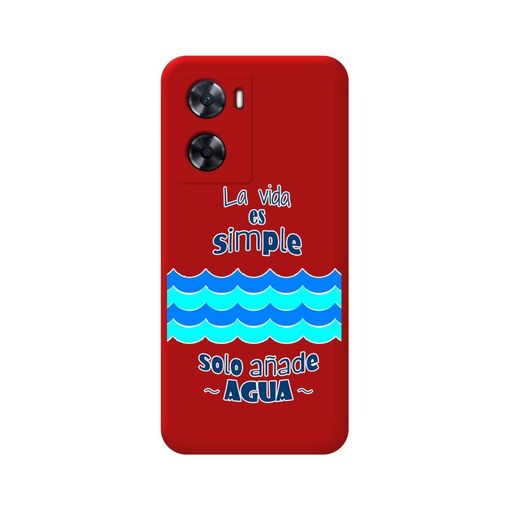 Funda Silicona Líquida Ultra Suave Oppo A57s Color Roja con Ofertas en  Carrefour