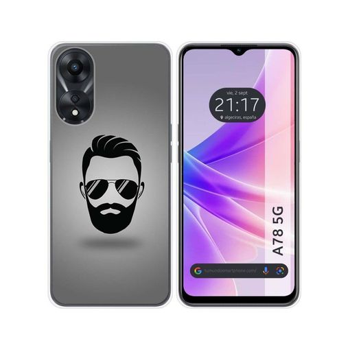 Funda Silicona Para Oppo A78 5g Diseño Barba Dibujos