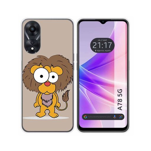 Funda Silicona Para Oppo A78 5g Diseño Leon Dibujos con Ofertas en