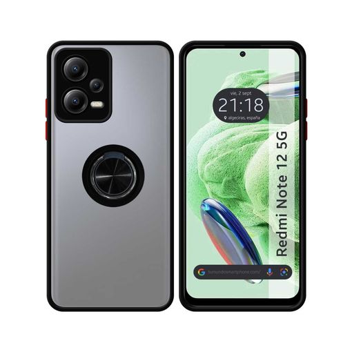 Funda Mate Con Borde Negro Y Anillo Giratorio 360 Xiaomi Redmi Note 12s con  Ofertas en Carrefour