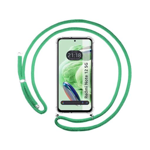 Xiaomi Redmi Note 12 Pro+ Plus 5G Funda Colgante transparente con cordón  color Verde Agua