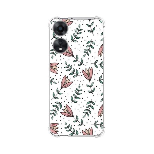 Funda Silicona Antigolpes Para Oppo A78 5g 4g Diseño Flores 01