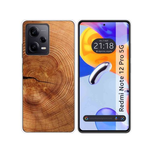 Xiaomi 12T / 12T Pro 5G Funda Gel Tpu Silicona dibujo Madera 06