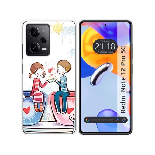 Funda Silicona Para Xiaomi Redmi Note 12 Pro 5g Diseño Café