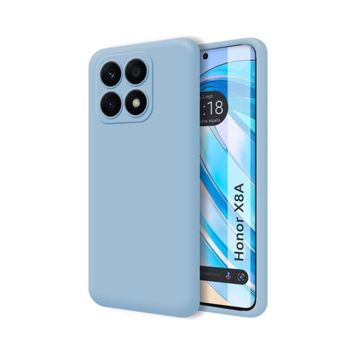 Funda Silicona Líquida Azul para Huawei Honor X8 diseño Vaca Dibujos