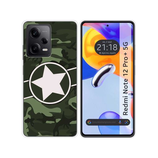 Xiaomi Redmi Note 12 Pro+ Plus 5G Funda Gel Tpu Silicona dibujo  Camuflaje