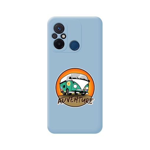 Xiaomi Redmi 12C Funda Silicona Líquida Azul dibujo Adventure