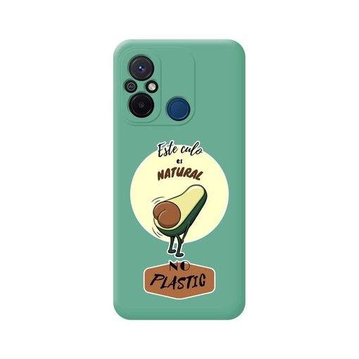 Xiaomi Redmi 10C Funda Silicona Líquida Verde dibujo Vegan Life