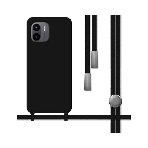 Funda Silicona Líquida Ultra Suave Xiaomi Redmi A2 Color Negra con