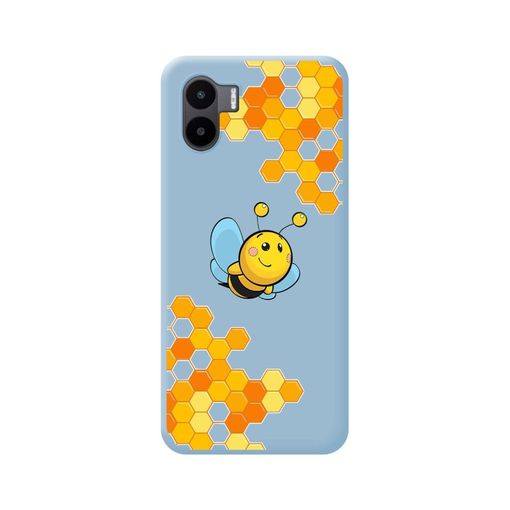 Funda Silicona Líquida Azul Xiaomi Redmi A2 Diseño Abeja Dibujos
