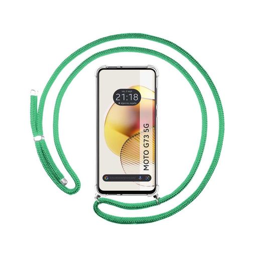 Funda Colgante Transparente Para Motorola Moto G73 5g Con Cordon