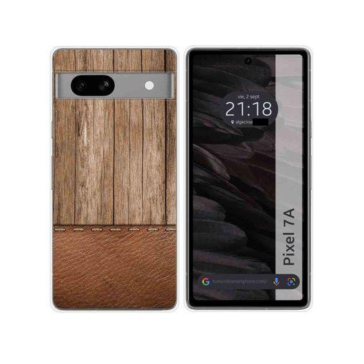 Google Pixel 6A Funda Gel Tpu Silicona dibujo Madera 09