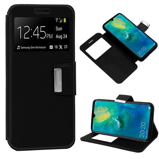 Cool Funda Flip Cover Tipo Libro Liso Negro para Xiaomi Redmi Note