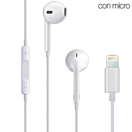 Auriculares Blancos Cool Stereo Con Micro para iPHONE 7 / 8 / X