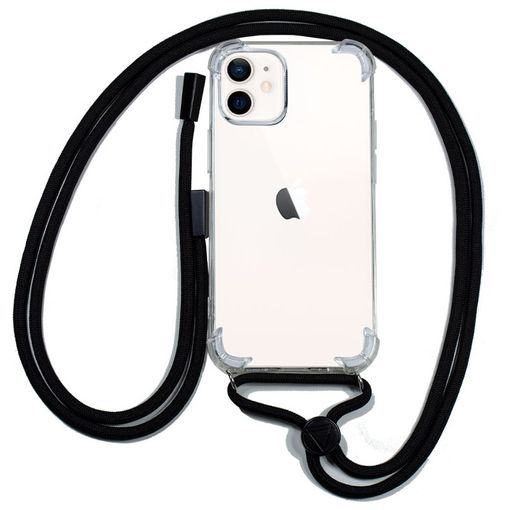 Cool® - Funda Transparente Con Cordon Cuerda 150 Cm Iphone 12 Mini