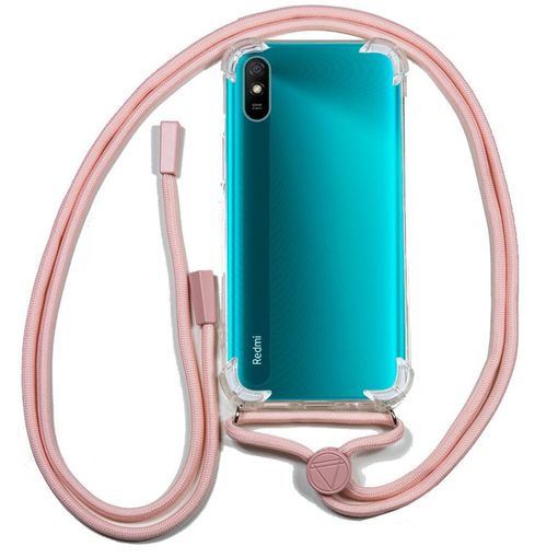 Cool® - Funda Transparente Con Cordon Cuerda 150 Cm Xiaomi Redmi 9