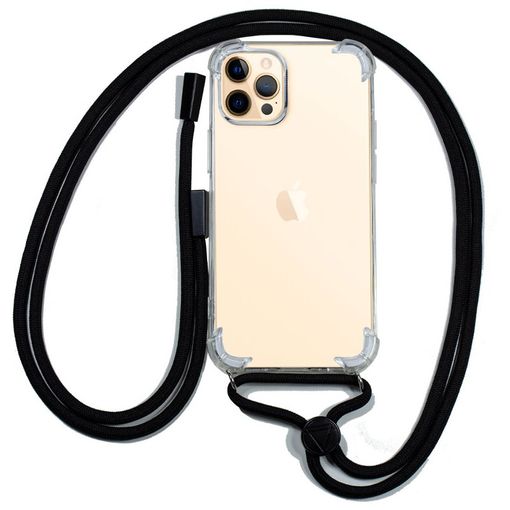 Cool® - Funda Transparente Con Cordon Cuerda 150 Cm Iphone 12 Pro