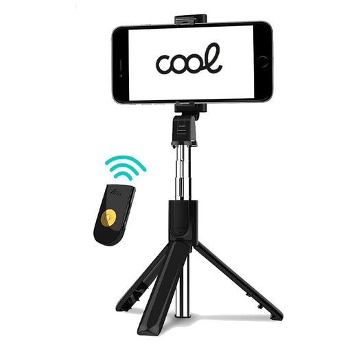 Tripode extensible con palo selfie y control remoto bluetooth