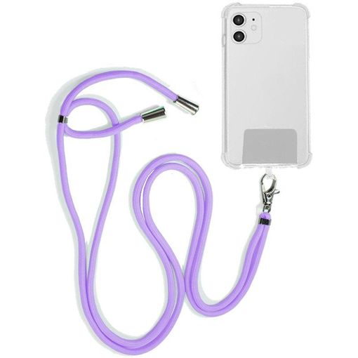 Cool Cordón Colgante Universal Violeta Con Tarjeta para Smartphone