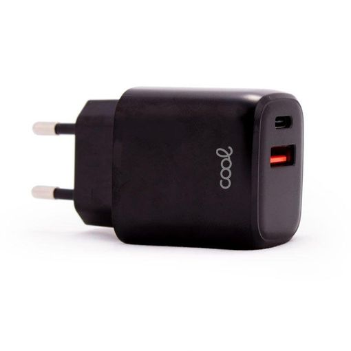 Cargador Doble USB 2.1A Smart IC Cable USB-C Swissten Slim Negro