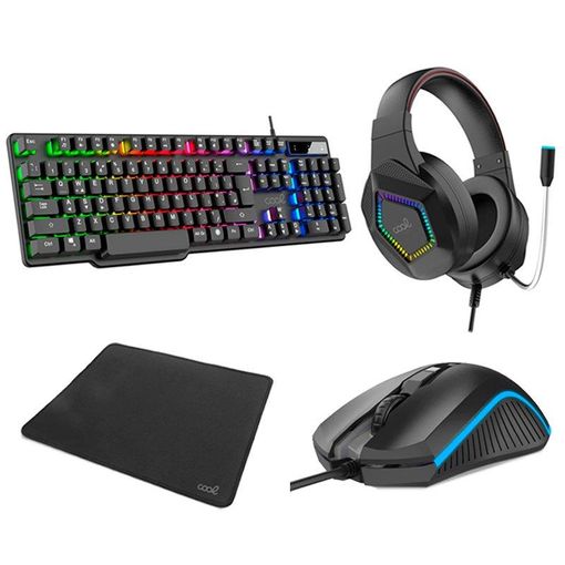 Mars Gaming Combo Teclado + Ratón + Auriculares + Alfombrilla