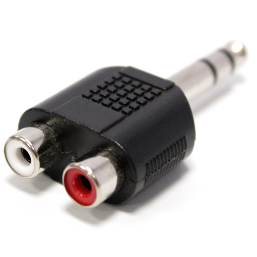 Adaptador audio estéreo TRS jack-6.3mm-macho a minijack-3.5mm