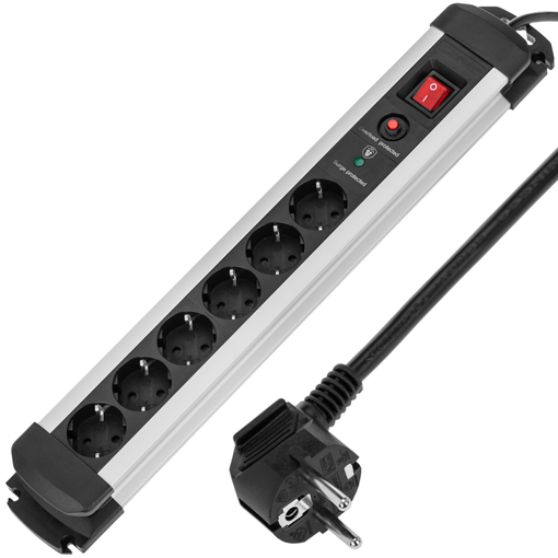 Bematik - Regleta De Enchufes 6 Schuko Con Interruptor Y Protección  Sobretensiones (1.5m Cable) Ca00400 con Ofertas en Carrefour