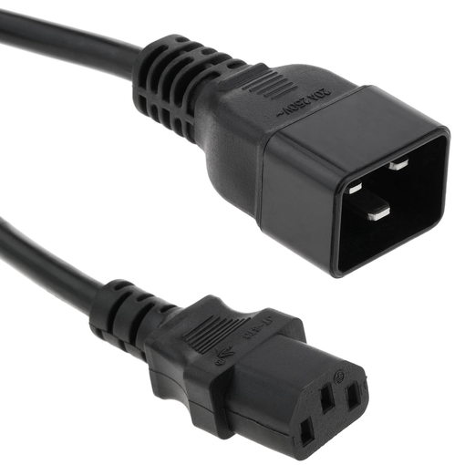 Cable eléctrico de alimentación IEC60320 C13-hembra a Schuko-macho 1.8 m -  Todo SAI