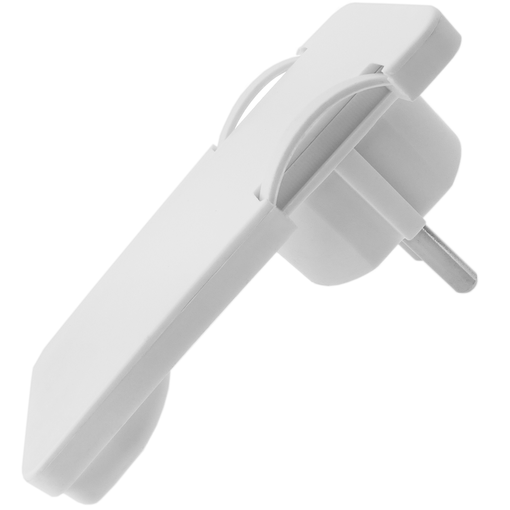 Multiplicador adaptador de clavija enchufe schuko doble blanco - Cablematic