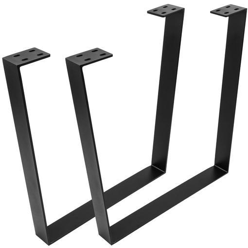 Pies para mesa y mueble Patas en acero 2 varillas 30 cm negro 4-pack