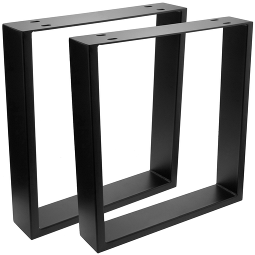 Primematik - Pies Rectangulares Para Mesita Y Banqueta. Patas En Acero  Negro 400 X 80 X 430 Mm 2-pack, Tubos 80 X 20 Mm Ip02500 con Ofertas en  Carrefour