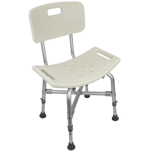 Silla de ducha antideslizante regulable en altura para baño