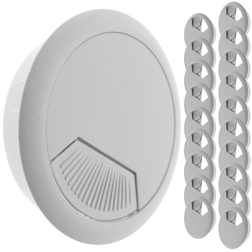 Bematik - Lote De 20 Pasacables Redondo Para Encastrar En Mesa De Color  Gris Y Diámetro 53 Mm Ke09000 con Ofertas en Carrefour