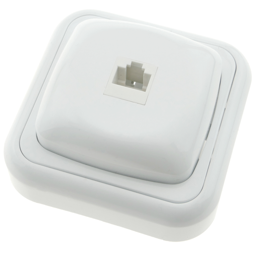 Base de enchufe schuko empotrable IP44 a tornillo con tapa de color blanco  - Cablematic