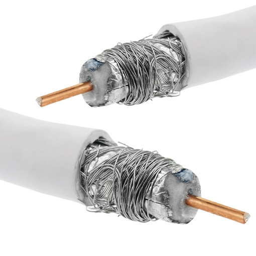 Cable Coaxial Antena TV 75 Ohms (2.5m/Blanco) - Cablematic