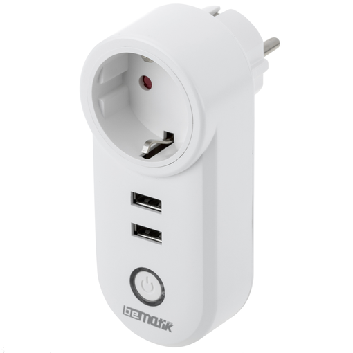 Bematik - Enchufe Inteligente 16a 3680w Wifi Blanco Con Dos