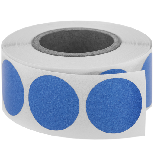 Primematik - Rollo De 500 Etiquetas Adhesivas Redondas Azules 19 Mm Sd10400