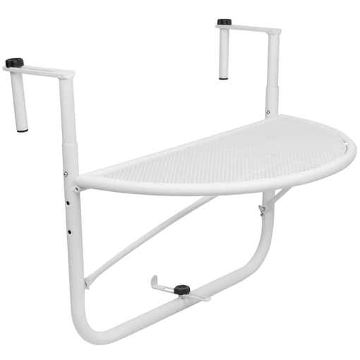 Mesa Plegable para Balcón Metal Blanco 