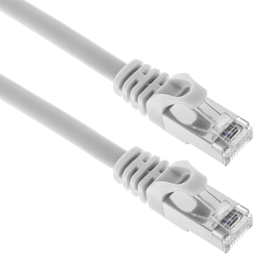 Cable de red ethernet 20 metros LAN STP RJ45 Cat.7 blanco