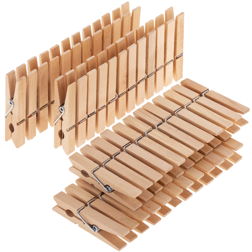 Primematik - Pack De 48 Unidades Pinza De Madera Para Colgar Ropa 7 Cm  Dx00800 con Ofertas en Carrefour