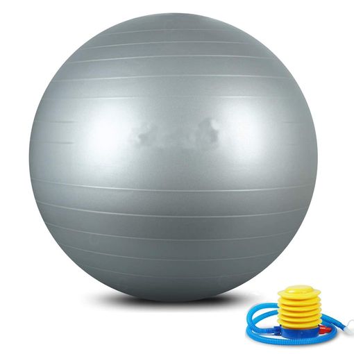 PELOTA PARA YOGA DE 65CM Y PILATES, PELOTA DE EJERCICIOS Y ENTRENAMIENTO -  GRIS