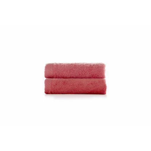 Pack 2 toallas lavabo 50x100 Coral algodón 600 gr